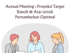 Annual Meeting : Proyeksi Target Bawah & Atas untuk Pertumbuhan Optimal Annual Meeting : Proyeksi Target Bawah & Atas untuk Pertumbuhan Optimal